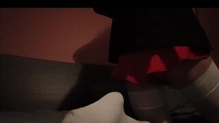 Enjoy an italian "passivella" who takes two anal plug in ass