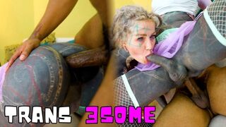 Couple Shares BBC – Trans Wife’s First Anal Threesome, Gape & ATOGM