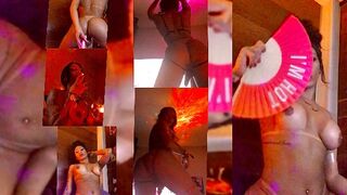 Devil angel Sarah Bella ts punheta handjob
