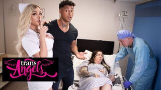 TRANS ANGELS - Angellica Good Gives Kenzo Alvarez A Titjob And A Fuck During His Wife’s Delivery
